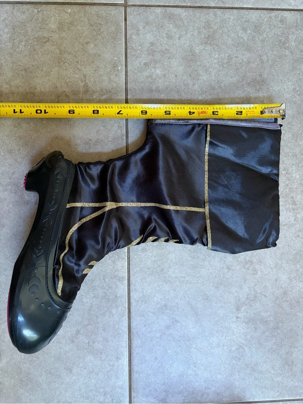 Disney Frozen Little Girls Anna Black Dress up Play Boots Shoes Size One Size